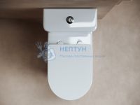 Унитаз-компакт безободковый с сиденьем микролифт Ceramicanova Fortuna Белый CN9001