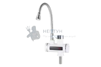 Проточный кран-водонагреватель Unipump BEF-001-02 с дисплеем и гибким изливом