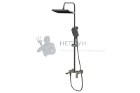 Душевая система со смесителем AVRORA Orta цвет оружейная сталь AV6240GM