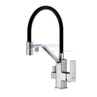 Смеситель Raglo R85.62 для кухни с подключением к фильтру съёмный гибкий излив с магнитным фиксатором, хром