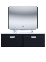 Тумба под двойную раковину Uperwood Modul 120 см, подвесная, матовая, черная