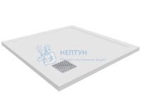 Душевой поддон Taliente PTA-ST-100Wstone 100х100 литьевой мрамор белый матовый