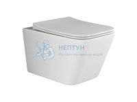 Подвесной безободковый унитаз с сиденьем микролифт Ceramicanova Metric Белый CN3007