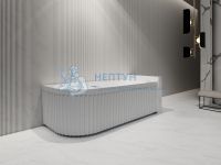 Акриловая ванна Abber 150x75 асимметричная белая AB9412-1.5 R