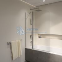 Шторка на ванну 90*140 RGW SC-011 Хром/Прозрачное/6 мм (Easy)