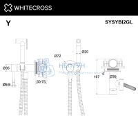 Встраиваемый гигиенический смеситель Whitecross Y SYSYBI2GL (золото)