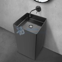 Раковина отдельностоящая Abber Wasser Kreis AF2413GM оружейная сталь
