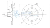 Фланец для гидроаккумулятора сталь Unipump 63230