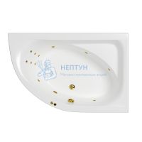 Акриловая ванна Whitecross Aquarella 170x110 асимметричная 0109.170110.100.LINE.GL золото