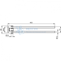 Двойной полотенцедержатель Ideal Standard IOM A9131AA