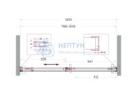 Душевая дверь BelBagno SOFT_CLOSE-1-BF-1-120-C-Cr