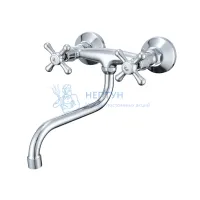 Смеситель Prohanss P10.46 для кухни настенный поворотный излив 25см, хром