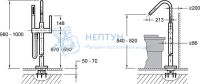 Смеситель для ванны Jacob Delafon E97344-CP Хром