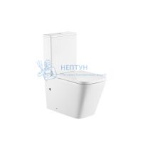 Унитаз Abber Rechteck AC1210T компакт белый, безободковый, смыв торнадо