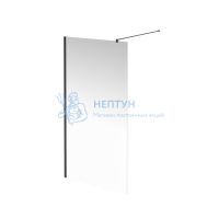 Душевая перегородка VETRO, 100х195, матовый черный