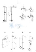 Душевая колонна со смесителем Bravat F6125183CP-A1-RUS