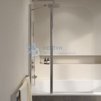 Шторка на ванну 90*140 RGW SC-011 Хром/Прозрачное/6 мм (Easy)