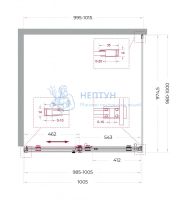 Душевой уголок BelBagno SOFT_CLOSE-2-A-1-100-C-Cr