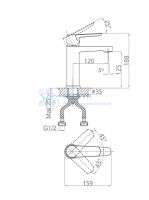 Смеситель для раковины D&K Bayern.München DA1562107 матовое золото