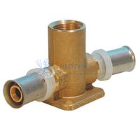 Пресс-тройник 16x1/2x16 ВР настенный для серийных соединений Comisa