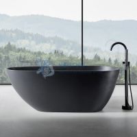 Ванна из искусственного камня ABBER Dortmund AM9911B черная матовая