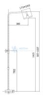 Душевая система с термостатом хром Haiba HB2419