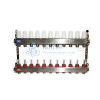 Коллекторная группа из нержавеющей стали с расходомерами на 11 контуров