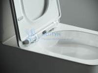 Унитаз-компакт безободковый с сиденьем микролифт Ceramicanova Cubic Белый CN1803