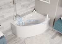 Акриловая ванна Vagnerplast Flora 150x100 асимметричная VPBA151FLA3PX-04