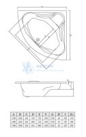 Акриловая ванна C-Bath Aurora 150x150 угловая CBS001004