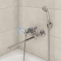 Смеситель для ванны с длинным изливом, Duplex, Milardo, DUPSBL2M10