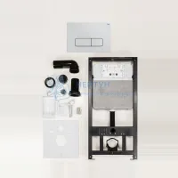 Комплект инсталляции NOVAFLOW с панелью смыва NOVA ELLIPSE 001 белый, глянцевый 19101081001 Рехау