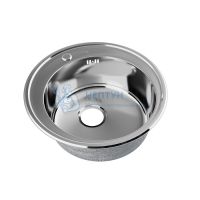 Мойка нержавеющая cталь, полированная, D510, Basic, Iddis BAS51P0i77
