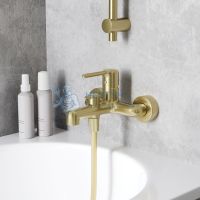 Смеситель для ванны, золотой матовый, Aiger, IDDIS, AIGMG00i02WA