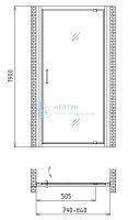 Душевая дверь Gemy 800x1900 профиль Хром S28150