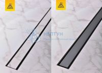 Дренажный канал MCH Klasik/Floor CH 750 KC с решеткой и бок. сливом, D40 черный