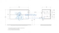 База под раковину подвесная BelBagno KRAFT-1000-2C-SO-VO