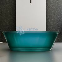 Прозрачная ванна ABBER Kristall AT9707Aquamarin бирюзовая