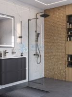 Душевая перегородка BelBagno UNO-L-1-TB-60-C-GM