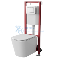 Инсталляция 400 мм для унитаза с белой клавишей D&K DI8640116