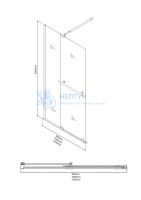 Душевая стенка Niagara Nova NG-671-12BLACK 1200x0x2000