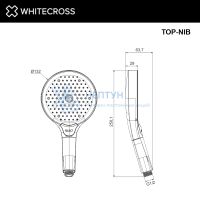Душевая лейка 3 режима Whitecross TOP-NIB (брашированный никель)