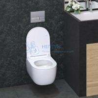 Инсталляция Berges Wasserhaus для скрытого монтажа унитаза NOVUM кнопка L2 матовый хром