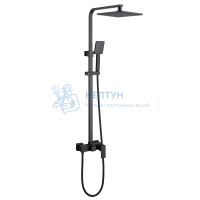 Душевая стойка ABBER Daheim AF8220B без излива, черная матовая