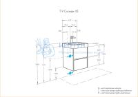 Тумба под раковину AQUATON Сканди 45 белая, дуб верона 1A251601SDB20