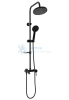 Душевая стойка с изливом REA LUIS Black mat REA-P7005