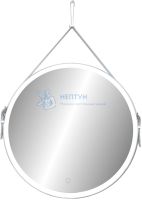 Зеркало Континент Millenium LED, D 65 см, LED подсветка, сенсорный выключатель, белый ремень ЗЛП738