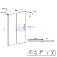 Душевая дверь Niagara Nova NG-84-L13CHB 1300x0x1950