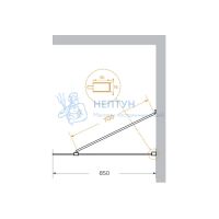 Душевая перегородка универсальная LIBERTA-L-1-TB-85-C-Cr