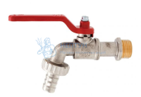 Кран шаровый со штуцером 1/2" ручка-рычаг Itap 166